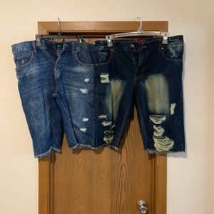 Denim shorts